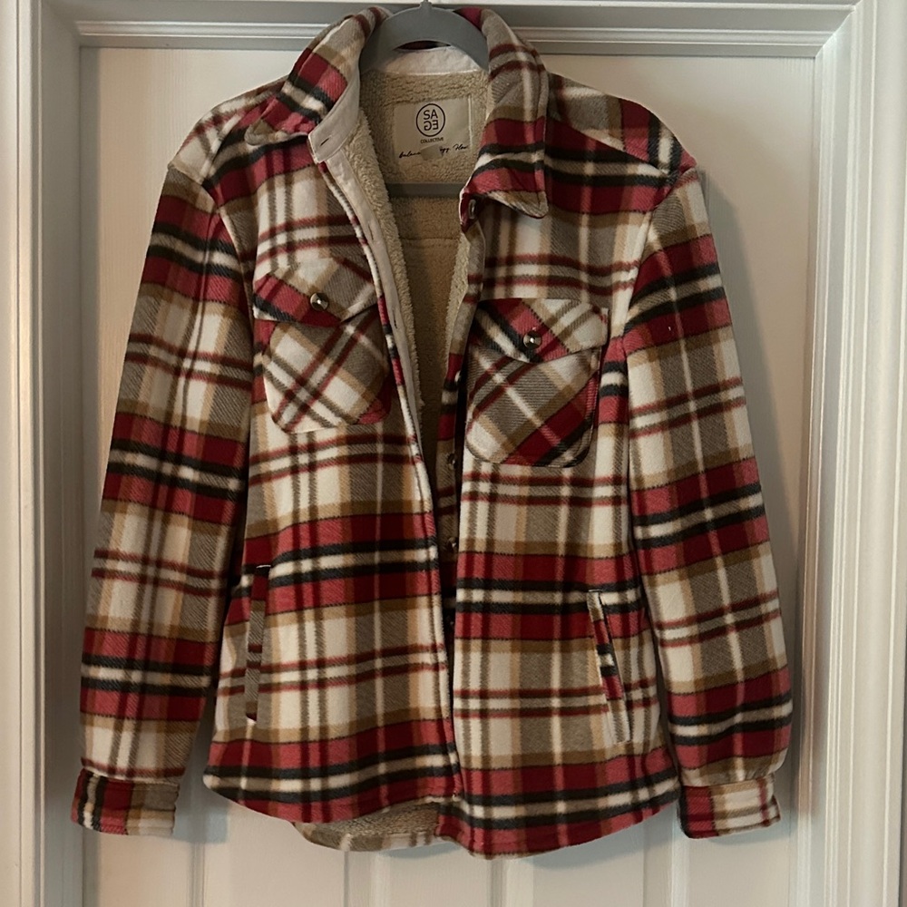 Cozy Plaid Sherpa-Lined Utility Jacket